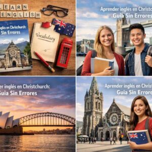 aprender inglés Christchurch illustration