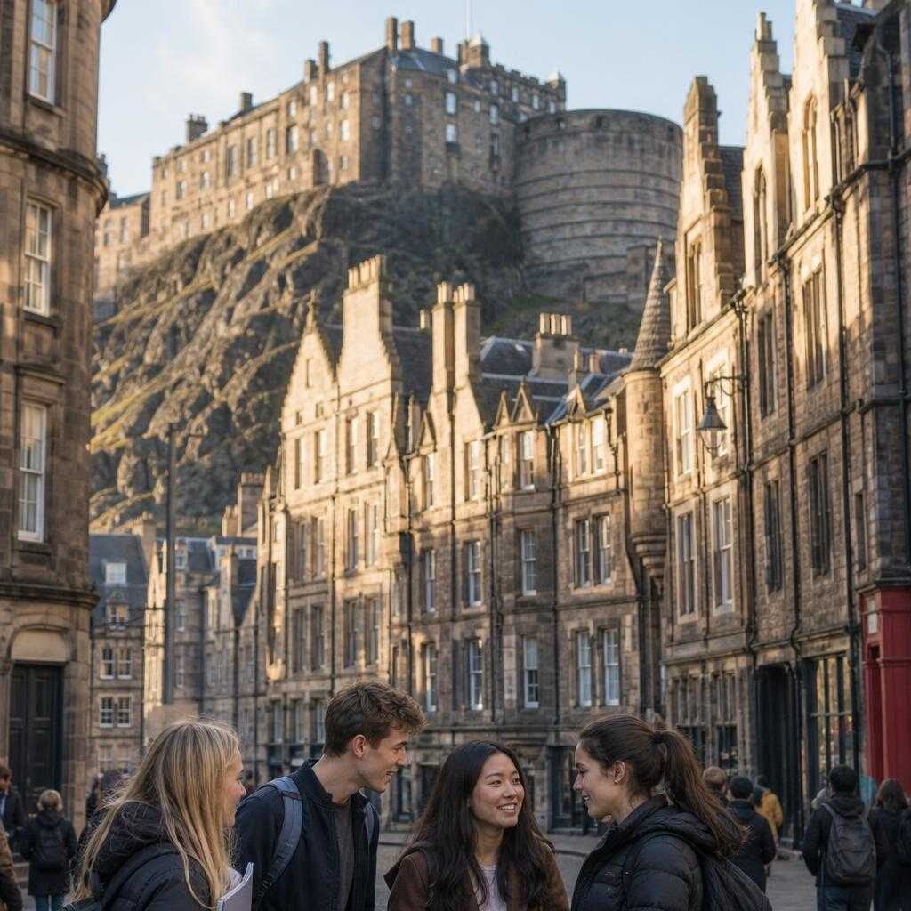 barrios estudiantes Edimburgo illustration