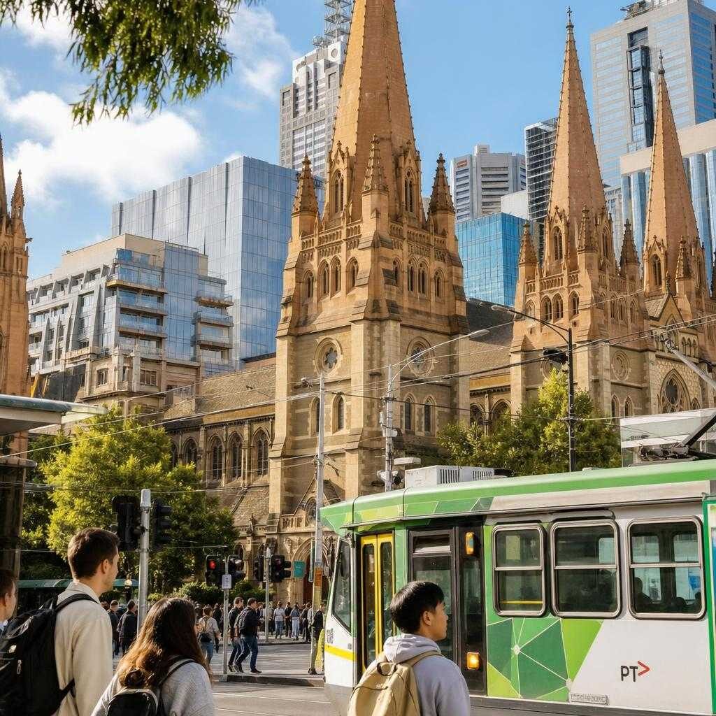 donde vivir en Melbourne illustration