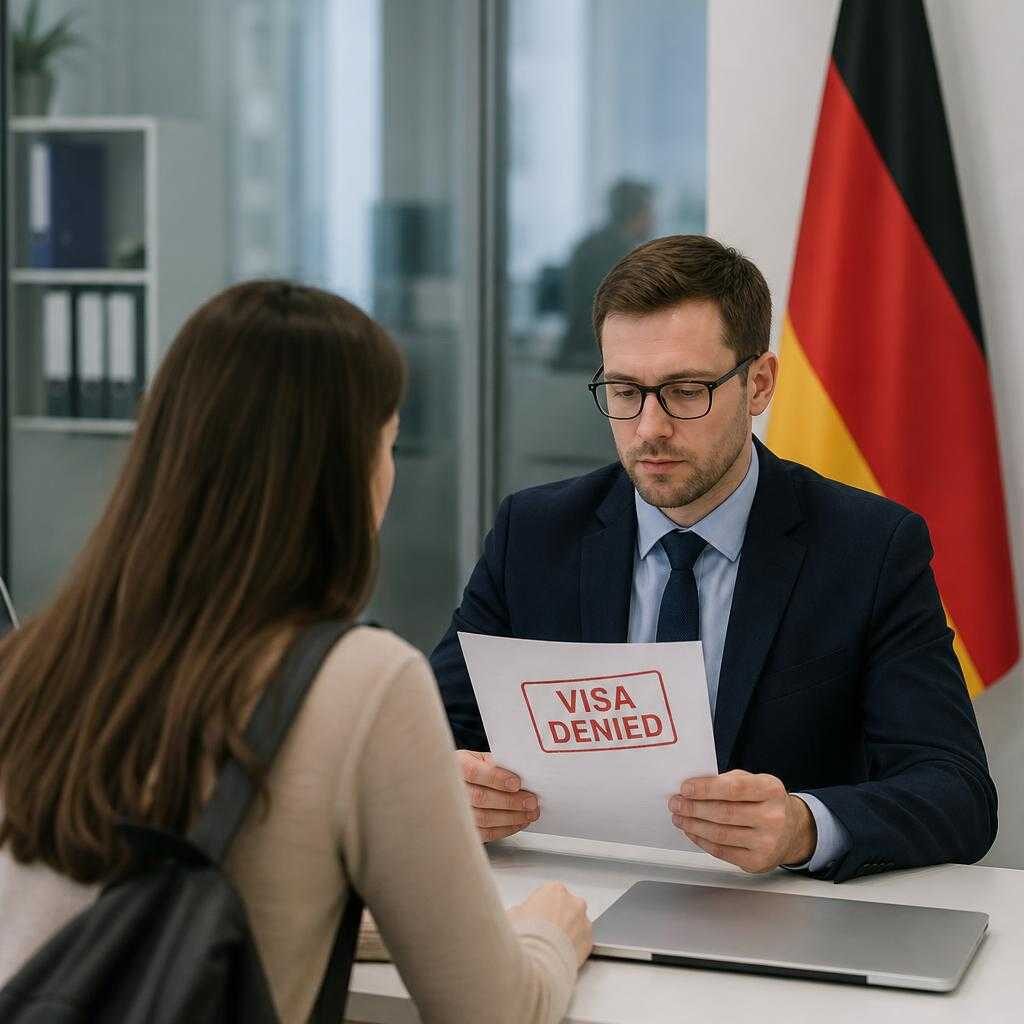 visa negada Alemania illustration